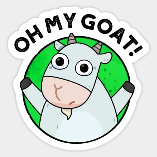 Oh My Goat Cute Animal Pun Sticker